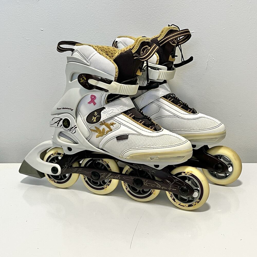 K2 Alexis W Inline Skates Women's US 8 Breast Cancer Awareness 80mm PLEASE READ!